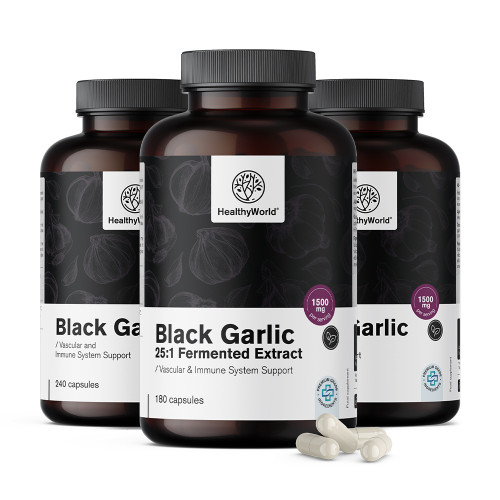 3x Aglio nero 1500 mg, totale 540 capsule