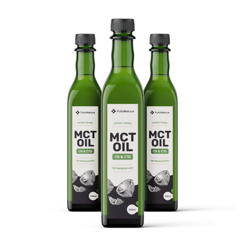 3x Olio MCT C8:C10 Coconut Premium, totale 1500 ml