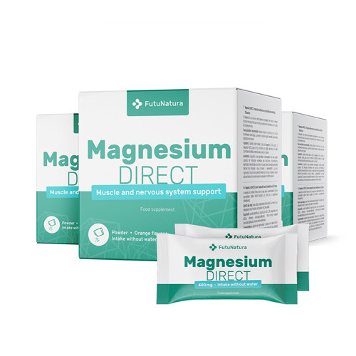 3x Magnesio DIRECT 400 mg, totale 90 bustine