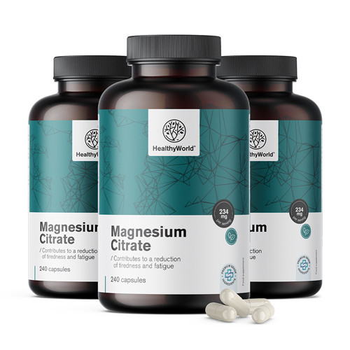 3x Magnesio citrato 234 mg, totale 720 capsule