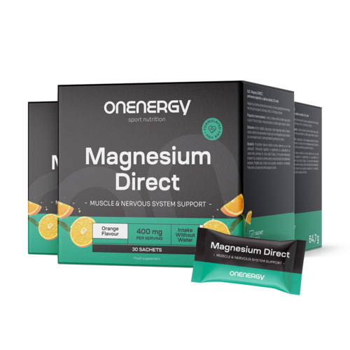 3x Magnesio DIRECT 400 mg, totale 90 bustine