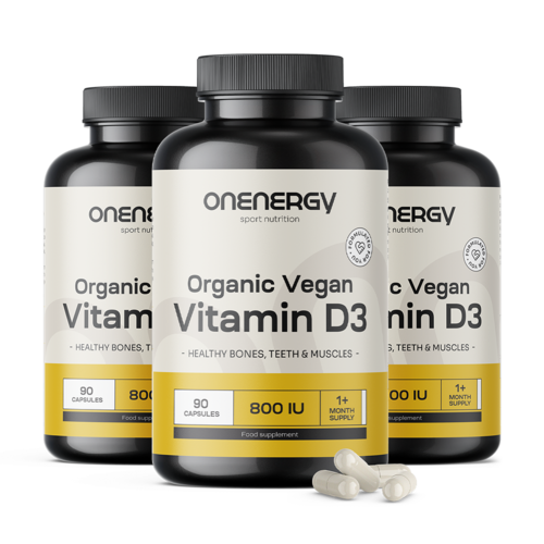 3x BIO Vitamina D3 vegana, totale 270 capsule