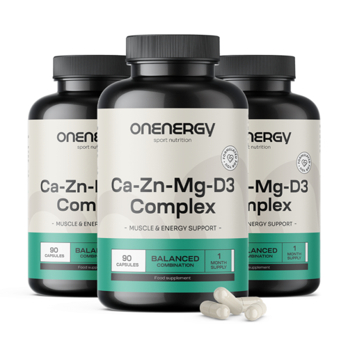 3x Calcio + Zinco + Magnesio + D3, totale 270 capsule