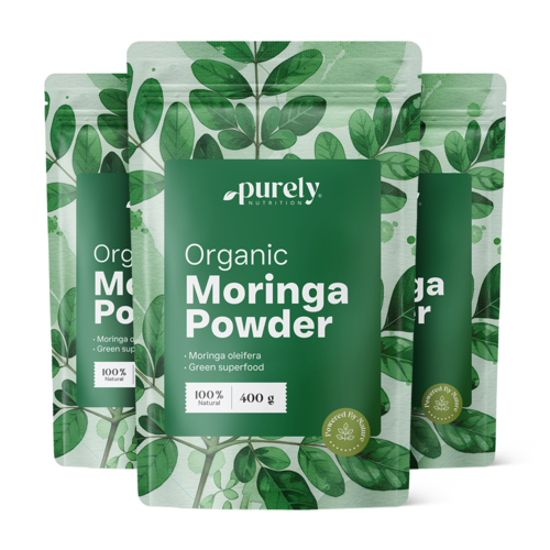 3x BIO Moringa in polvere, totale 1200 g