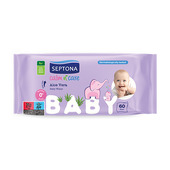 Salviette umidificate per bambini con aloe vera, 60 salviette