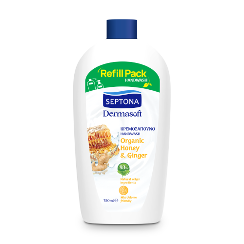 Sapone per le mani Dermasoft - miele e zenzero, 750 ml