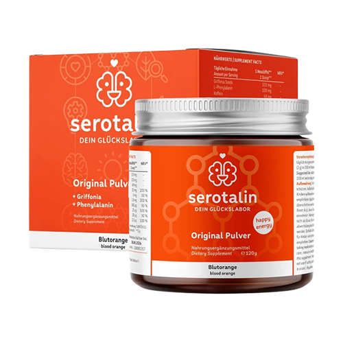 Serotalin® Original complesso vegano con 5-HTP in polvere – arancia rossa, 120 g