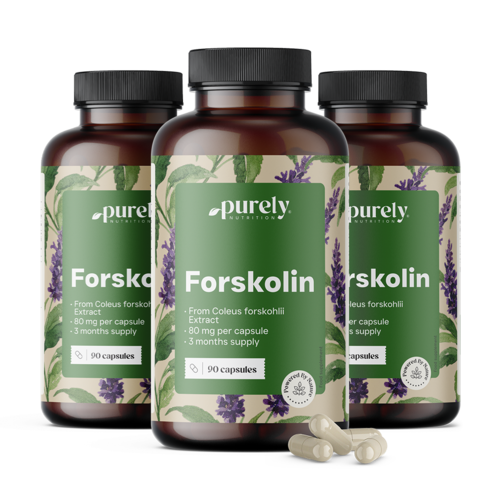 3x Forskolin 80 mg, totaal 270 capsules