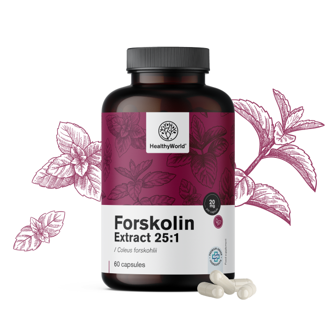 Forskolina – z ekstraktu z pokrzywy indyjskiej 20 mg