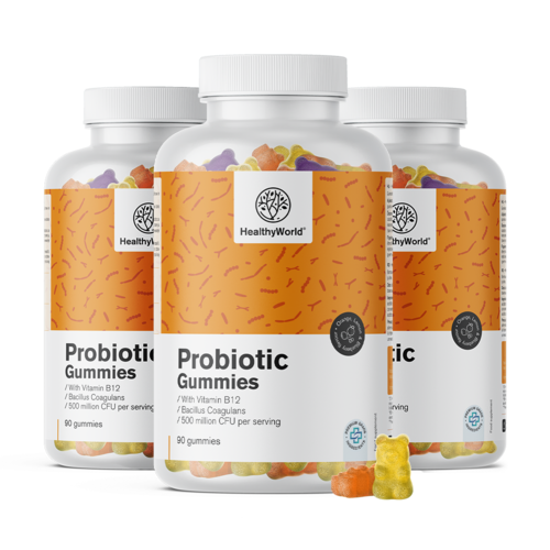 3x Probiotic – żelki z kulturami mikrobakteryjnymi, razem 270 żelek