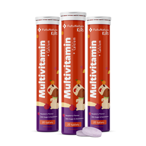3x Multiwitaminy dla dzieci – tabletki musujące, razem 60 tabletek musujących