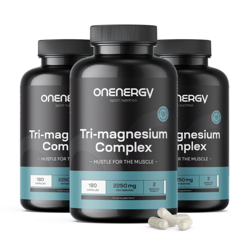 3x Kompleks trójmagnezu 2250 mg, razem 540 kapsułek