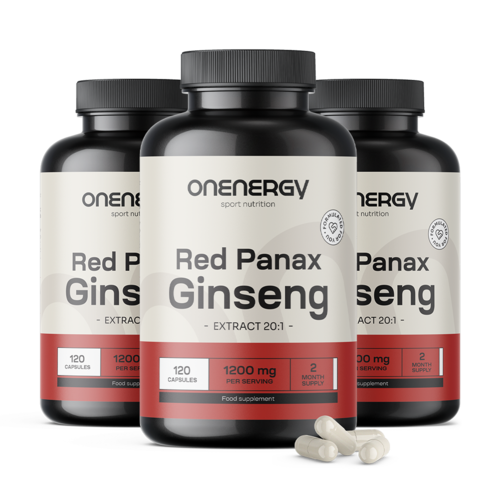 3x Red Panax Ginseng - ekstrakt z czerwonego żeń-szenia 1200 mg, razem 360 kapsułek