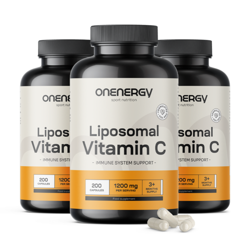 3x Liposomalna witamina C 1200 mg, razem 600 kapsułek