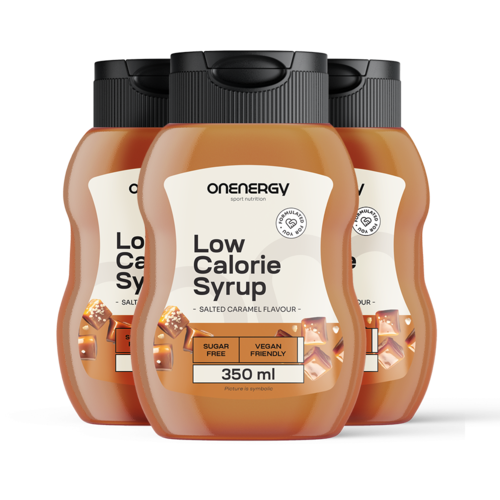 3x Niskokaloryczny syrop ze słodzikiem – słony karmel, razem 1050 ml