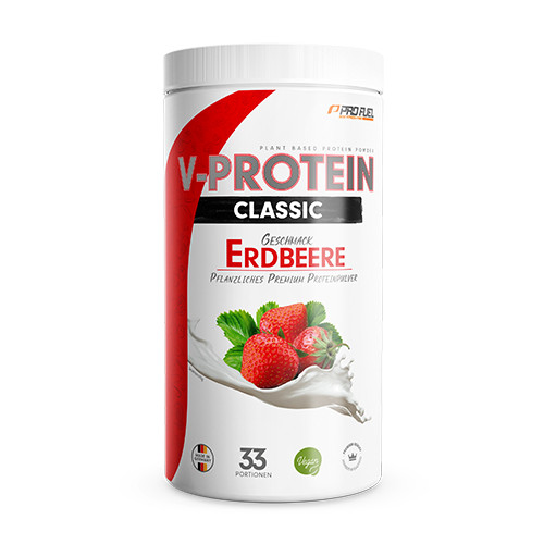 V-Protein Classic wegańskie proteiny – truskawka, 1000 g