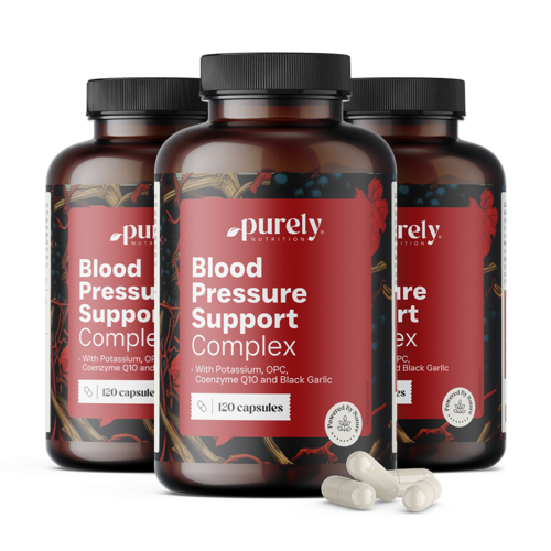 3x Blood Pressure Support Complex – kompleks do regulacji ciśnienia krwi, razem 360 kapsułek