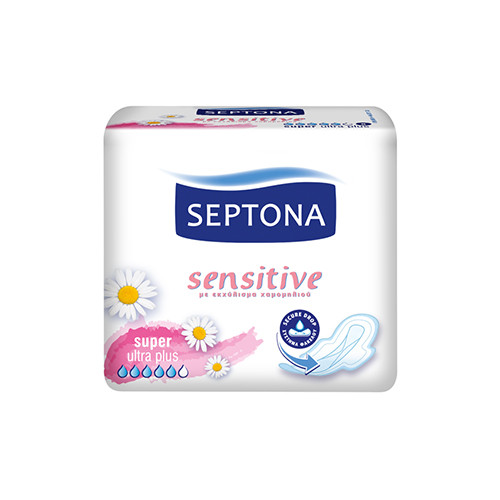 Podpaski higieniczne Sensitive  – Super ultra plus, 8 podpasek
