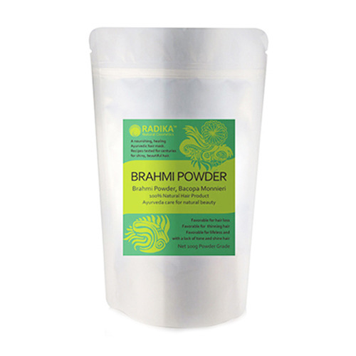Brahmi em pó – para cabelo e couro cabeludo.