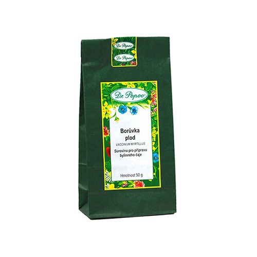 Mirtilos, frutos secos, chá, 50 g.