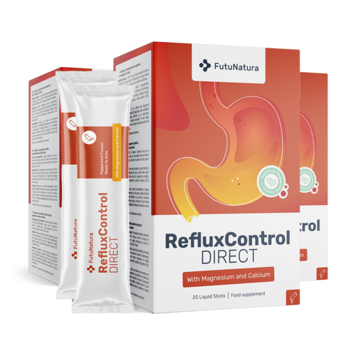 3x RefluxControl DIRECT - bebida para o ácido gástrico, total de 60 saquetas
