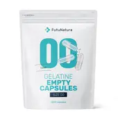 Cápsulas vazias 00 – gelatinosas, 1000 cápsulas
