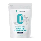 Cápsulas vazias 0 – gelatinosas, 1000 cápsulas