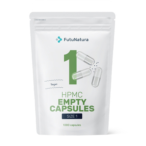 Cápsulas veganas HPMC, tamanho 1