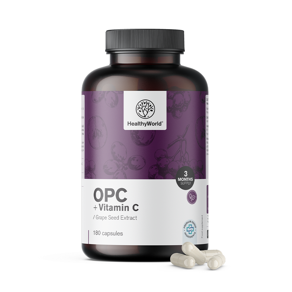OPC + vitamina C em cápsulas