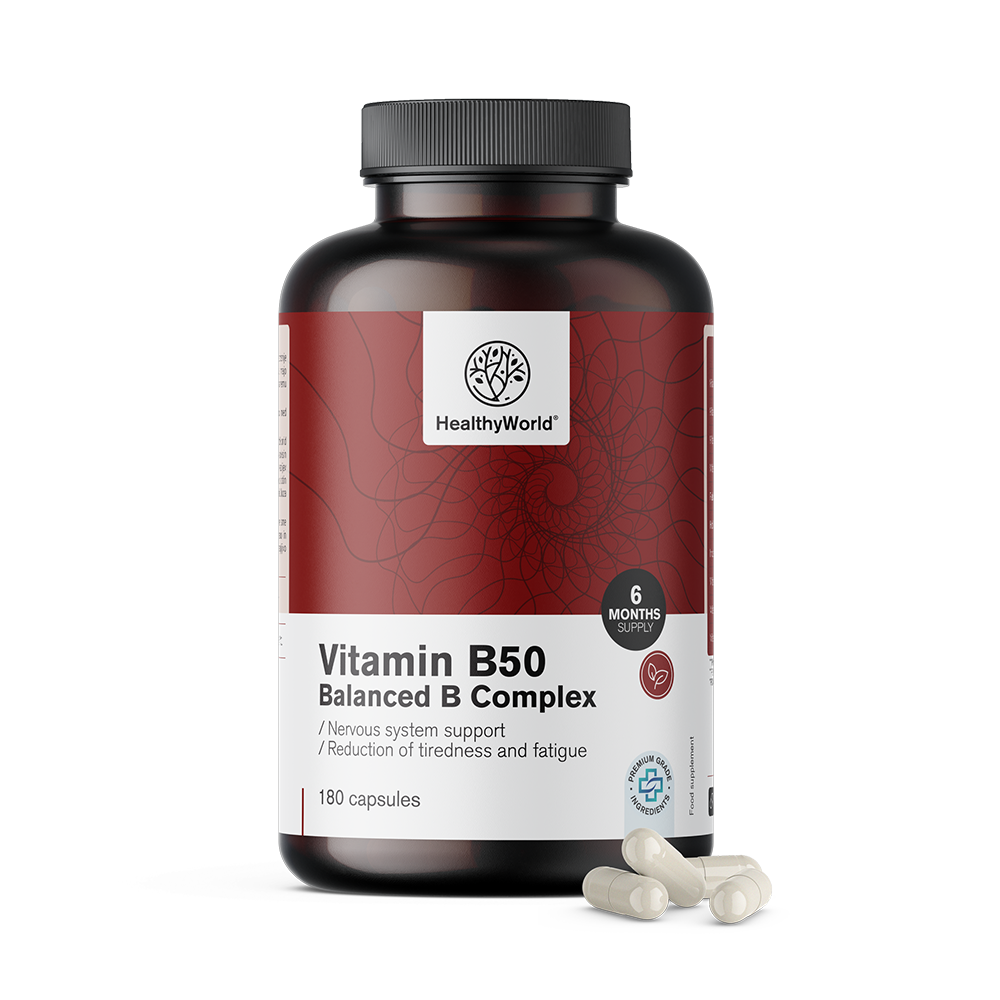 Cápsulas de complexo de vitamina B50