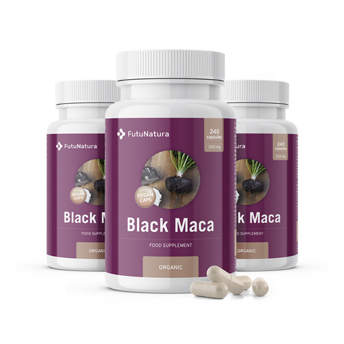3x Maca negra BIO, total de 720 cápsulas