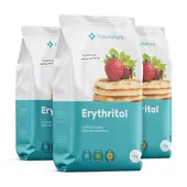 3x Eritritol, adoçante natural, total de 3000 g