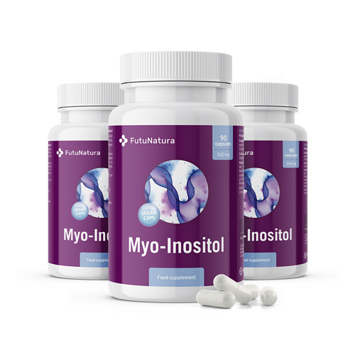 3x Mio-inositol 500 mg, total de 270 cápsulas