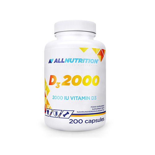 Vitamina D3, 2000 UI, 200 capsule moi