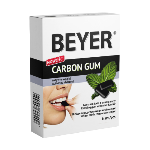 Carbon - guma de mestecat cu carbune activ, 6 gume de mestecat