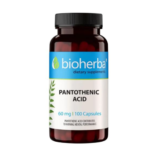 Vitamina B5 (acid pantotenic) 60 mg, 100 de capsule