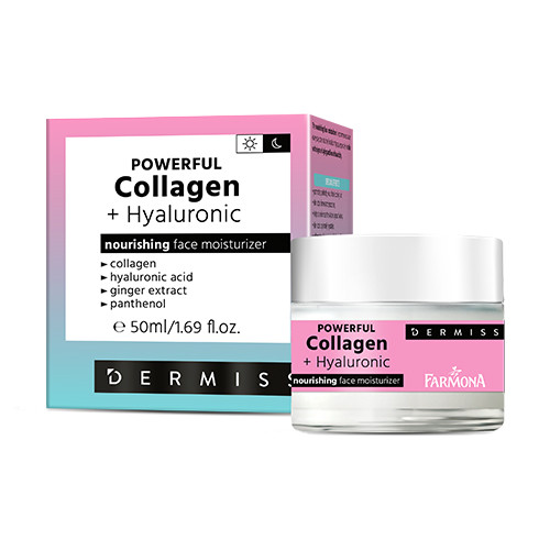 Cremă hidratantă cu colagen și acid hialuronic, 50 ml