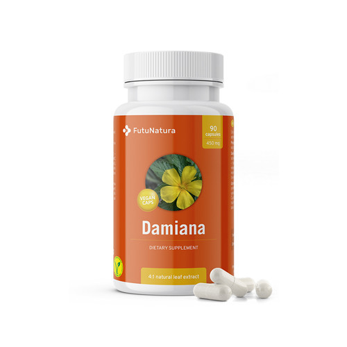 Damiana 460 mg - libido și dorință sexuală, 90 de capsule