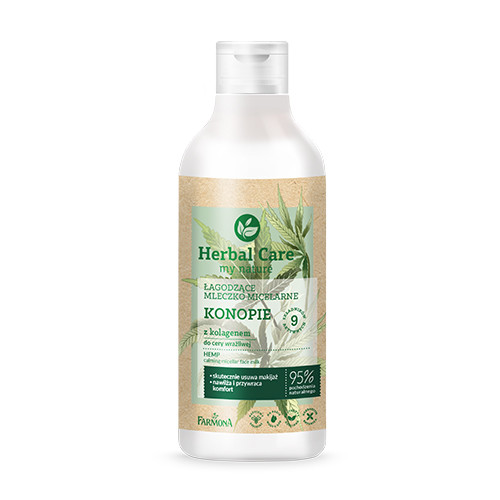 Lapte micelar cu cânepă, 400 ml
