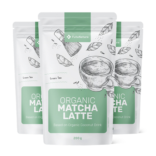 3x BIO Matcha latte - băutură, total 600 g
