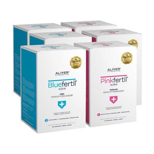 3x BlueFertil + 3x PinkFertil - Fertilitate masculină și feminină, set