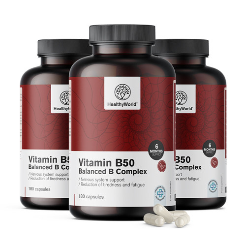 3x Complex de vitamina B50, total 540 de capsule