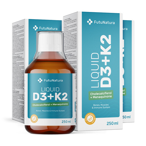 3x Vitamina D3 + K2 – lichid, total 750 ml