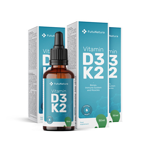 3x Vitamina D3 + K2 - în picături, total 150 ml