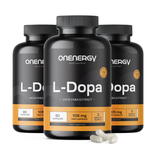 3x L-dopa 105 mg - din extract de fasole, total 270 de capsule