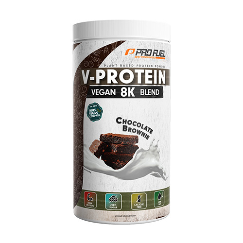 V-Protein 8K Proteine vegane- brownie ciocolată, 750 g