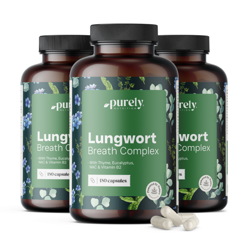 3x Lungwort Breath Complex - plămânărica cu cimbru și eucalipt, total 540 de capsule