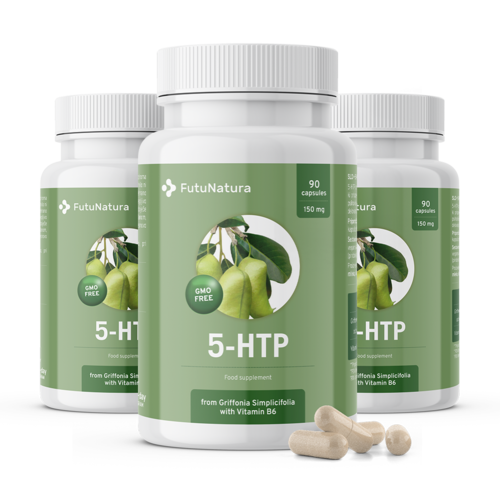 3x 5-HTP 150 mg – Griffonia Simplicifolia, skupaj 270 kapsul