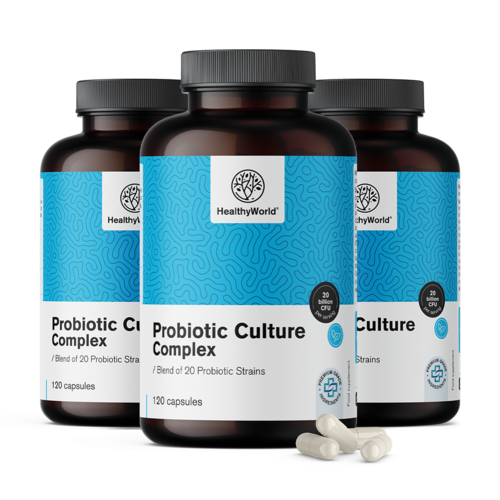 3x Probiotic Culture – kompleks mikrobioloških kultur, skupaj 360 kapsul