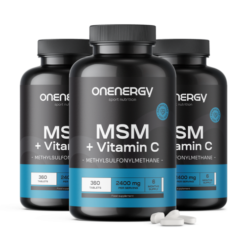 3x MSM 2400 mg – z vitaminom C, skupaj 1080 tablet